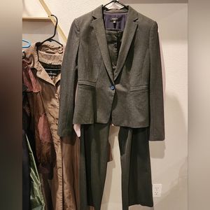 Ann Taylor dark grey suit! Pants are a size 8 blazer is a size 6!